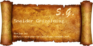 Sneider Grizeldisz névjegykártya